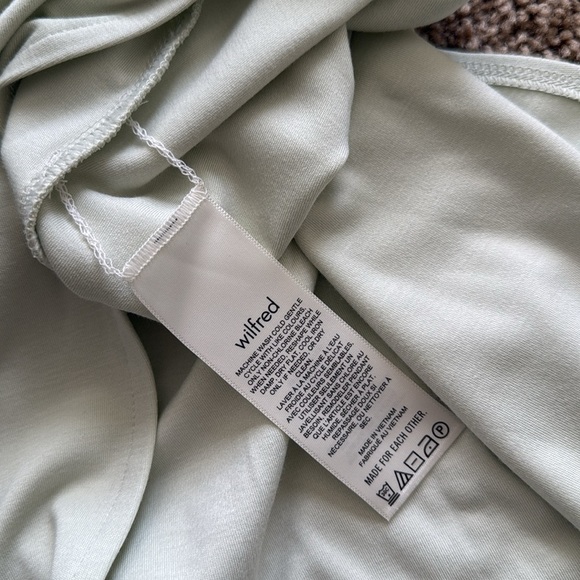 Aritzia Wilfred Dreamweaver Strappy Jersey Midi Dress Light Sage - Picture 7 of 12